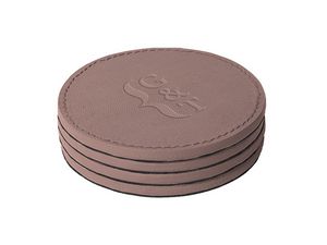 Real Leather Coaster Set