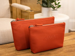Real Leather Gusset Pouch (Medium)