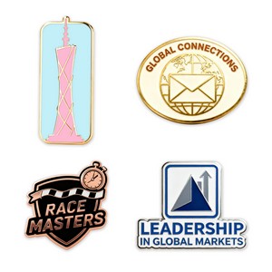 Rectangle 2" Cloisonne Hard Enamel Lapel Pin