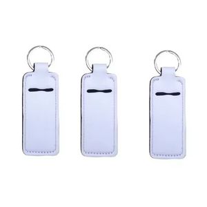 Rectangle Shape Lip Balm Holder Keychain