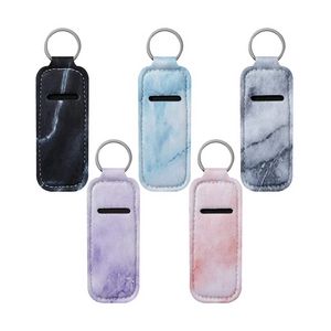 Rectangle Shape Lip Balm Holder Keychain