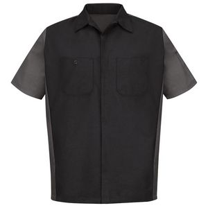 Red Kap Shirts - Men's Short Sleeve Two-Tone Crew Shirt