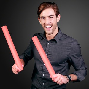 Red LED Foam Glow Sticks 16" Cheer Sticks - BLANK