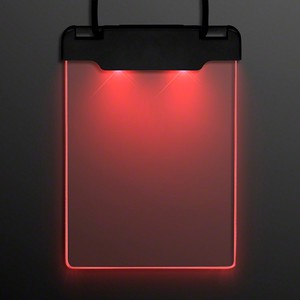 Red Space Glow Light Badge Necklace - PRINTED