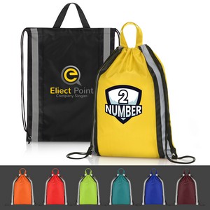 Reflective Safety Drawstring Backpack
