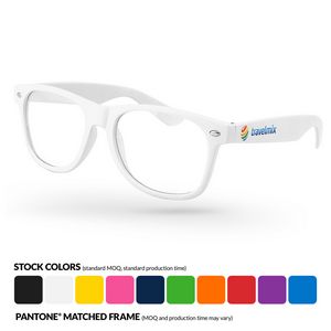 Retro Glasses W/ Full-Color Temple Imprint