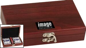 Rosemont Card & Dice Wood Box Gift Set