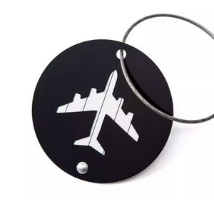 Round Aluminum Luggage Tag