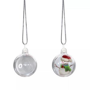 Round Clear PC Christmas Ornament