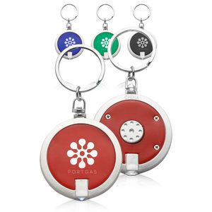 Round LED Light Key Chain