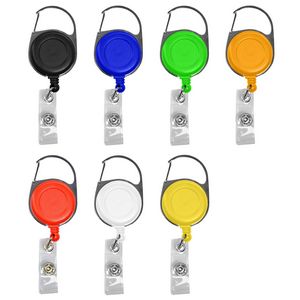 Round Shape Carabiner Retractable Badge Reel