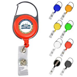 Round Shape Carabiner Retractable Badge Reel