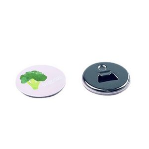 Round Tin Bottle Opener Fridge Magnet