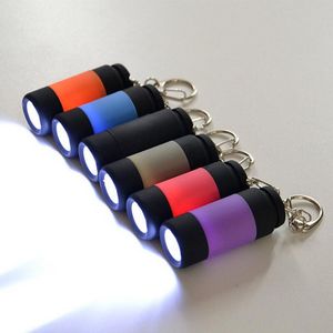 Rubberized Barrel LED Keychain