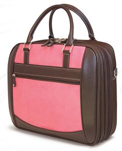 ScanFast Element Checkpoint Friendly Briefcase - Pink Suede