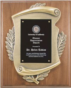 Scroll Plate Award Plaque 12"x15"