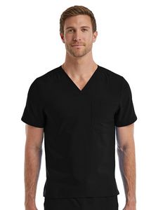 ScrubJoy Fit-4-All - Unisex One-Pocket V-Neck Top