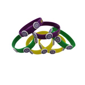 Silicone Bracelet with Three Buttons
