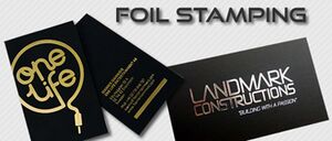 Silk Laminated 16 Point Foiled Business Card