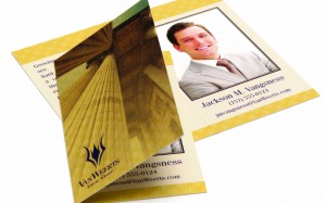 Silk Laminated 16 Pt. Business Card with Spot UV Back (3.5"x4")