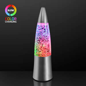 Silver LED Glitter Lamp - BLANK