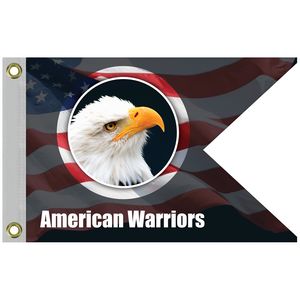 Single Reverse Knitted Polyester Guidon Boat Flag (12"x18")