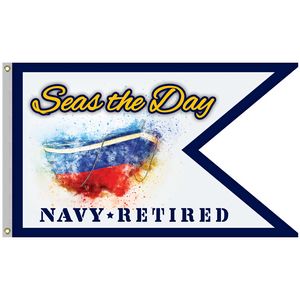 Single Reverse Knitted Polyester Guidon Boat Flag (36"x60")