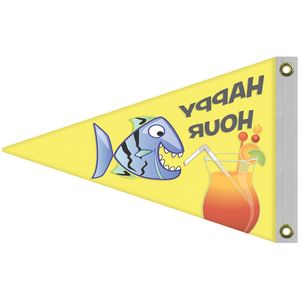 Single Reverse Knitted Polyester Pennant Boat Flag (16"x24")