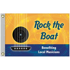 Single Reverse Knitted Polyester Rectangle Boat Flag (24"x36")