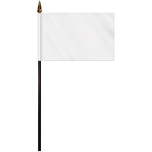 Single Reverse Polyester Stick Flags