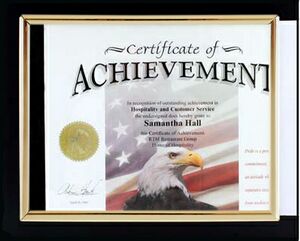 Slim Line Black Slide In Certificate Plaque-8.5x11" Doc