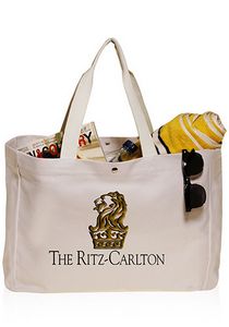 Snap Button Heavy Cotton Beach Bags (18" x 13.7")