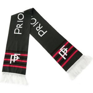 Soft Knitted Woven Scarf W/ Tassel