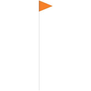 Solid Color Yellow Pennant Field Flag w/White Staff