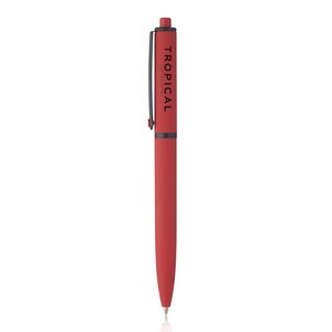 Solid Rubber Coated Plastic Ballpoint Pens