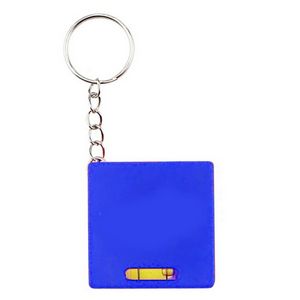 Square Tape Measure Keychain w/ Level