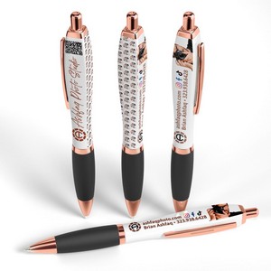 Squared Basset II Satin Soft Touch Gel Performance Penâ„¢ (Rose Gold) (Recycled)