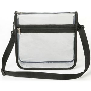 Stadium Approved Clear Transparent PVC Cross Body Bag (10"x10"x2.7")
