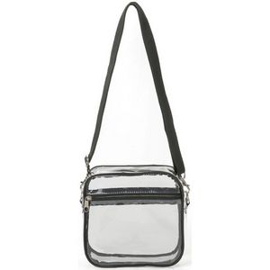 Stadium Approved Clear Transparent PVC Crossbody Bag (7"x2.4"x7")