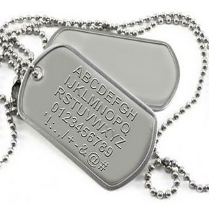 Stainless Steel Military Dog Tag