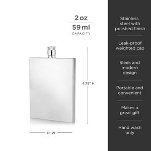 Stainless Steel Slim Flask by ViskiÂ®