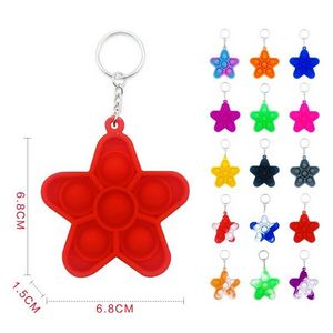Star Shape Push Pop Bubble Keychain