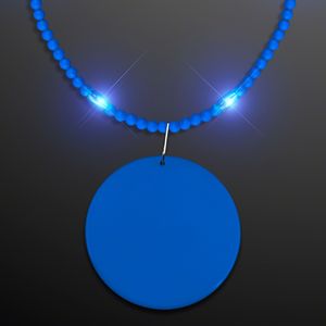 Still-Light Blue Beads With Medallion - PRINTED