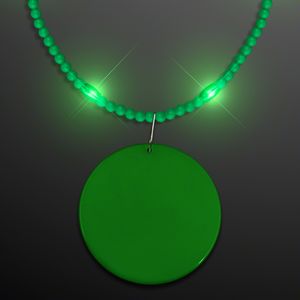 Still-Light Green Beads With Medallion - PRINTED