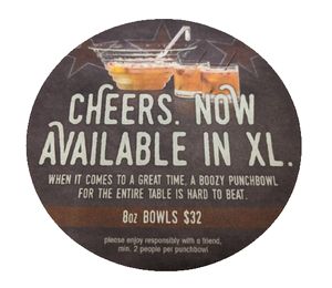 Super size Custom Shape Coasters (Heavy Weight) 8.25" x 8.25"