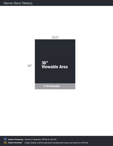 Supreme 24 Tabletop banner stand