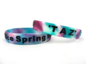 Swirl Embossed Print Silicone Wristband