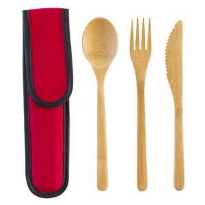 Take-Along Flatware Set w/Red Travel Case
