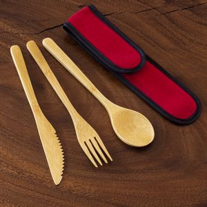 Take-Along Flatware Set w/Red Travel Case