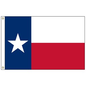 Texas 5' x 8' Nylon Flag w/ Heading & Grommets